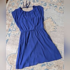 The Limited Blue Sleeveless Sundress with Crew Neck